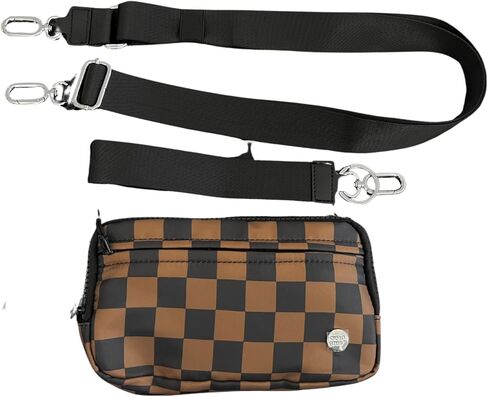 Gold Blush DualMode 2 in 1 Wallet – Nylon Wristlet & Crossbody Bag for Women, Fits Most Smartphones in Saudi Arabia