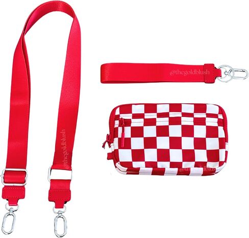 Gold Blush DualMode 2 in 1 Wallet – Nylon Wristlet & Crossbody Bag for Women, Fits Most Smartphones in Saudi Arabia