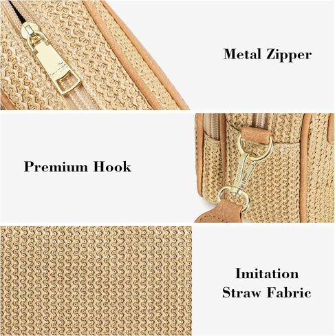 Straw Purse RFID Blocking Summer Purses for Women 2025 Woven Crossbody Bags Small Shoulder Handbags for Beach Travel in Saudi Arabia