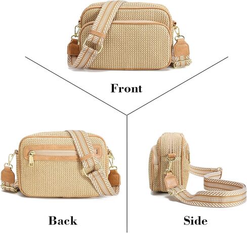 Straw Purse RFID Blocking Summer Purses for Women 2025 Woven Crossbody Bags Small Shoulder Handbags for Beach Travel in Saudi Arabia