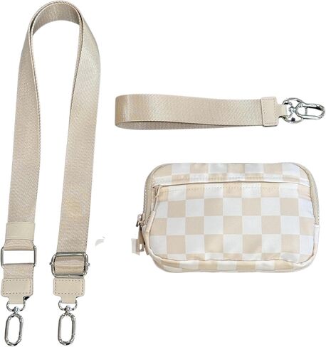 Gold Blush DualMode 2 in 1 Wallet – Nylon Wristlet & Crossbody Bag for Women, Fits Most Smartphones in Saudi Arabia