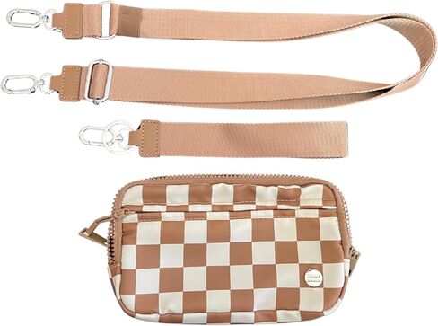 Gold Blush DualMode 2 in 1 Wallet – Nylon Wristlet & Crossbody Bag for Women, Fits Most Smartphones in Saudi Arabia