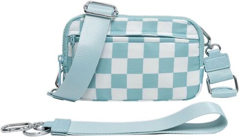 Gold Blush DualMode 2 in 1 Wallet – Nylon Wristlet & Crossbody Bag for Women, Fits Most Smartphones in Saudi Arabia