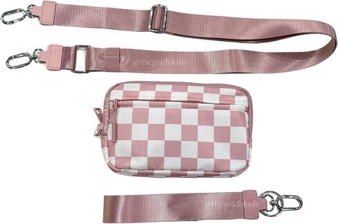 Gold Blush DualMode 2 in 1 Wallet – Nylon Wristlet & Crossbody Bag for Women, Fits Most Smartphones in Saudi Arabia