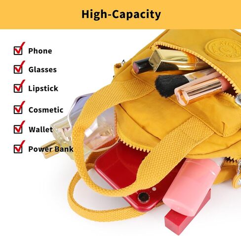 أكياس كروس للنساء حقيبة حمل صغيرة مقاومة للماء مع حقيبة كتف كاتول عبر الهاتف المحمول متعددة الجيوب in Kuwait