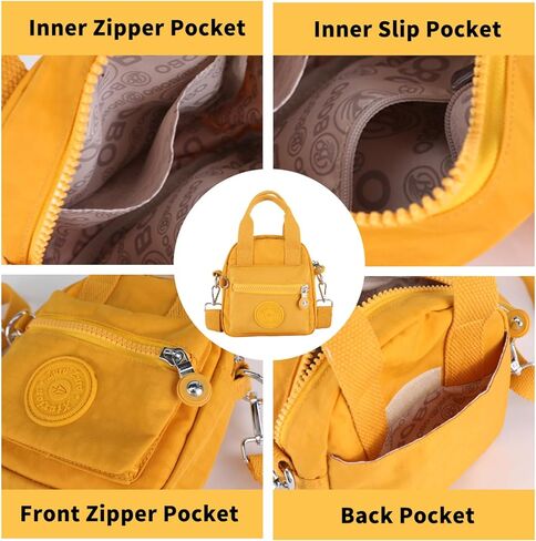 أكياس كروس للنساء حقيبة حمل صغيرة مقاومة للماء مع حقيبة كتف كاتول عبر الهاتف المحمول متعددة الجيوب in Kuwait