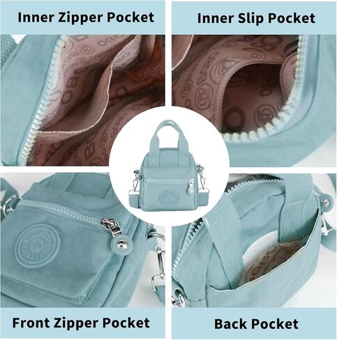 أكياس كروس للنساء حقيبة حمل صغيرة مقاومة للماء مع حقيبة كتف كاتول عبر الهاتف المحمول متعددة الجيوب in Kuwait