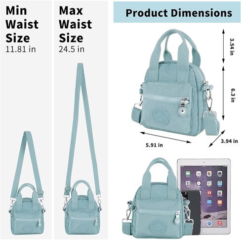 أكياس كروس للنساء حقيبة حمل صغيرة مقاومة للماء مع حقيبة كتف كاتول عبر الهاتف المحمول متعددة الجيوب in Kuwait