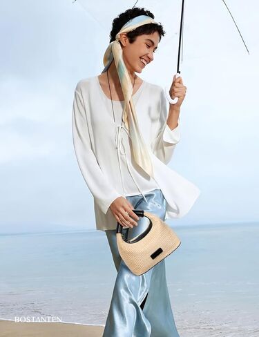 BOSTANTEN Straw Crossbody Bags for Women Raffia Clutch Shoulder Purse Handbags for Beach, Vacation, Daily Use in Kuwait