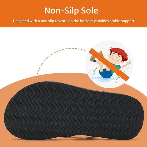WateLves Toddler Flip Flops Girls Boys Sandals Shoes Kids Slip on Summer Sandals for Bath Shower Beach Pool (Toddler/Little Kid/Big Kid) in Kuwait