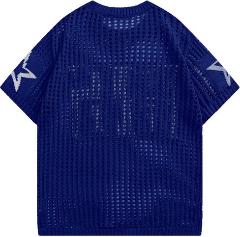 HYPESTFIT Men‘s Jersey Y2K T-Shirt 86 Graphic Casual Baggy Crochet Shirt Grunge Tee Oversized Vintage for Streetwear in Kuwait