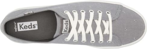 Keds Women's Kickstart Lace Up Canvas Sneaker ، White ، Size 6 in Kuwait