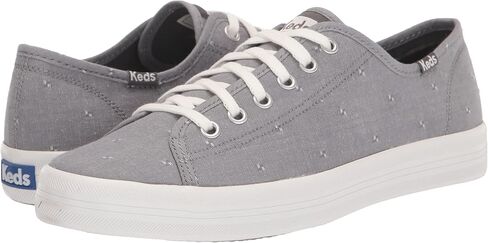 Keds Women's Kickstart Lace Up Canvas Sneaker ، White ، Size 6 in Kuwait