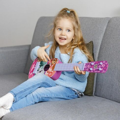 Lollipop Baby Shark Ukulele Guitar Toy, 4 String Mini Guitar Musical Instrument, Educational Learning Toy, Can Play with Strap or Picks - Great for Beginner in Saudi Arabia