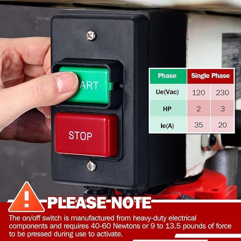 Dreyoo 2 PCS 110/220V مرحلة واحدة تشغيل/ إيقاف تشغيل المفتاح ، مفتاح منشار الجدول متعدد الاستخدامات ، مفتاح 120 فولت فعال ، مثالي للتحكم في الطاقة وسلامة in Kuwait