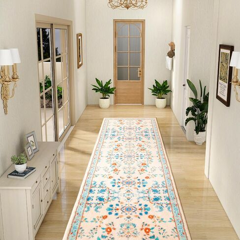 SOULFUL Soft 8x10 Area Rugs for Living Room, Large Floral Area Rug for Bedroom, Washable Plush and Thick Indoor Carpet, Non-Slip Backing, Easy to Clean - Perfect Home Décor Accent in Kuwait