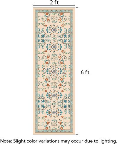 SOULFUL Soft 8x10 Area Rugs for Living Room, Large Floral Area Rug for Bedroom, Washable Plush and Thick Indoor Carpet, Non-Slip Backing, Easy to Clean - Perfect Home Décor Accent in Kuwait