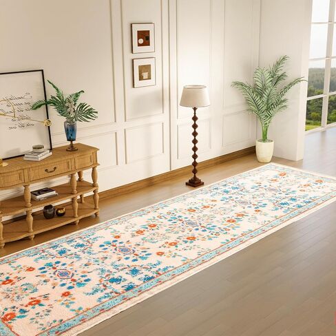 SOULFUL Soft 8x10 Area Rugs for Living Room, Large Floral Area Rug for Bedroom, Washable Plush and Thick Indoor Carpet, Non-Slip Backing, Easy to Clean - Perfect Home Décor Accent in Kuwait