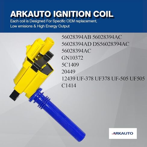 PERFORMANCE IGNITION COIL 56028394AB UF378 SET OF 8 COMPATIBLE WITH CHRYSLER 300 COMPATIBLE WITH DODGE Durango Magnum Ram 1500 2500 3500 FOR JEEP Grand Cherokee 5.7 V8 in Saudi Arabia