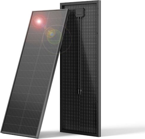 Bifacial 100 Watt Solar Panel, 12V 100W Monocrystalline Solar Panel Panel High Efficiency Module Monocrystalline Technology Work with Charger for RV Camping Home Boat Marine Off-Grid in Saudi Arabia