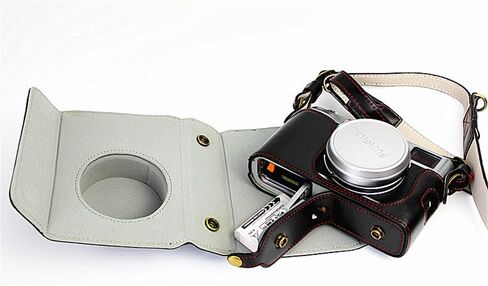 X100 Case ، Bolinus Pu Leather Fullbody Camera Case Cover for Fujifilm Fuji X100 X100S X100T VERTY VELITY + NECK STRAP -COFFEE in Kuwait
