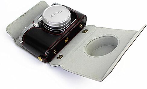 X100 Case ، Bolinus Pu Leather Fullbody Camera Case Cover for Fujifilm Fuji X100 X100S X100T VERTY VELITY + NECK STRAP -COFFEE in Kuwait