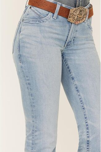 Wrangler Women's Light Wash Mid Rise Willow Diane Ultimate Riding Straight Jeans Blue in Saudi Arabia