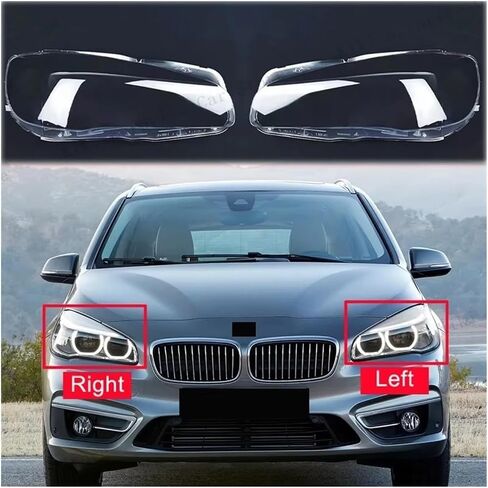Headlight Housing Compatible For BMW F45 F46 2 Series Wagon 216i 218i 220i 225i 2016 2017 2018 2019 Car Headlight Lens Clear Lampshade Cover(1 Pair) in Saudi Arabia