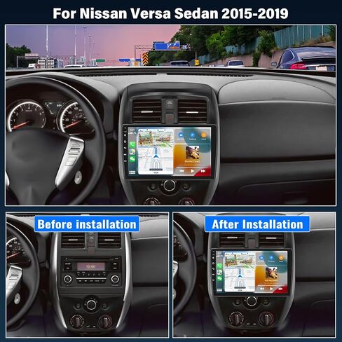 [2+ 64G] Sterroid 13 Car Stereo لـ Nissan Versa Sedan 2015-2019 مع Carplay و Android Auto ، 10.1 بوصة راديو شاشة تعمل باللمس مع رابط المرآة Bluetooth FM/RDS WiFi GPS+ كاميرا احتياطية in Saudi Arabia