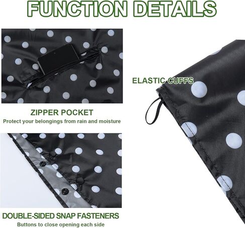 Hooded Rain Ponchos for Adult - Rain Coat and Rain Jacket with Waterproof Pocket and Zipper in Saudi Arabia