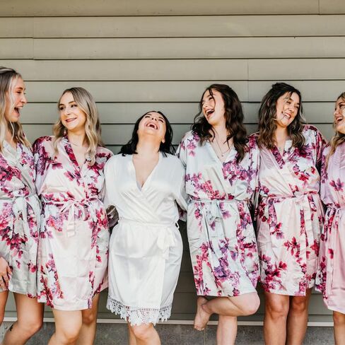 Bridesmaid Gifts, Bridesmaid Robes, Wedding Robes, Bridal Party Gift, Bridesmaid Robe, Satin Robe, Bridal Party Robes, Personalized Robe in Saudi Arabia