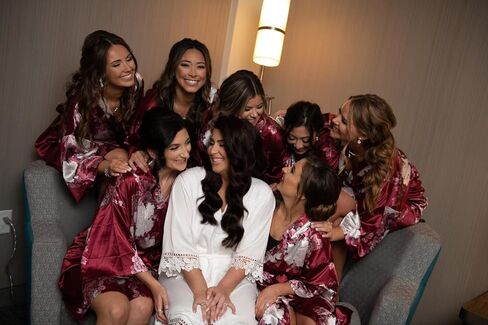 Bridesmaid Gifts, Bridesmaid Robes, Wedding Robes, Bridal Party Gift, Bridesmaid Robe, Satin Robe, Bridal Party Robes, Personalized Robe in Saudi Arabia