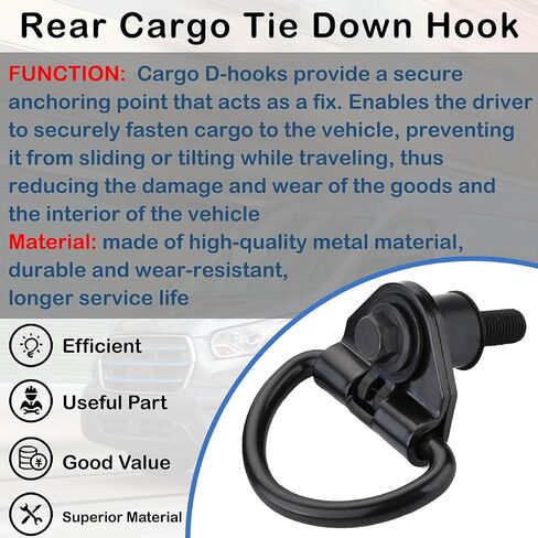 6PCS Rear Cargo Tie Down Hook Compatible with 2015-2023 Ford Transit 150 250 350 Cargo D Hooks Replace BK21V550A74AD,V550A74-AD in Kuwait