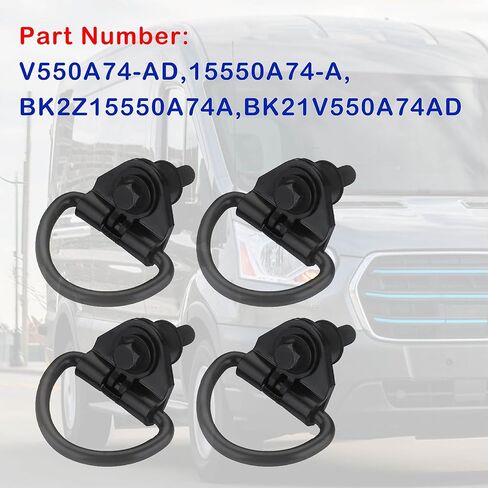 6PCS Rear Cargo Tie Down Hook Compatible with 2015-2023 Ford Transit 150 250 350 Cargo D Hooks Replace BK21V550A74AD,V550A74-AD in Kuwait