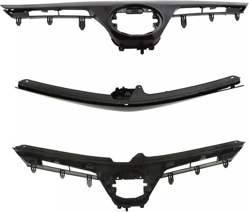 Front Upper & Lower Bumper Grille Assembly & LED Fog Lights & Foglight Bezel Covers Fit For 2017 2018 2019 Toyota Corolla SE XSE Front Body kit in Kuwait