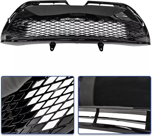 Front Upper & Lower Bumper Grille Assembly & LED Fog Lights & Foglight Bezel Covers Fit For 2017 2018 2019 Toyota Corolla SE XSE Front Body kit in Kuwait