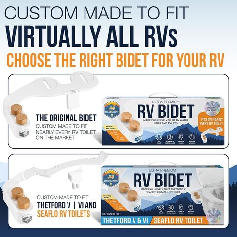 الأصلي RV Bidet التنظيف الذاتي الفوهات المزدوجة | تصميم غير كهربائي ، عكسه | تسهيل التثبيت ، RV Waterline متوافق | ضغط الماء اللطيف القابل للتعديل | صديقة للبيئة in Saudi Arabia