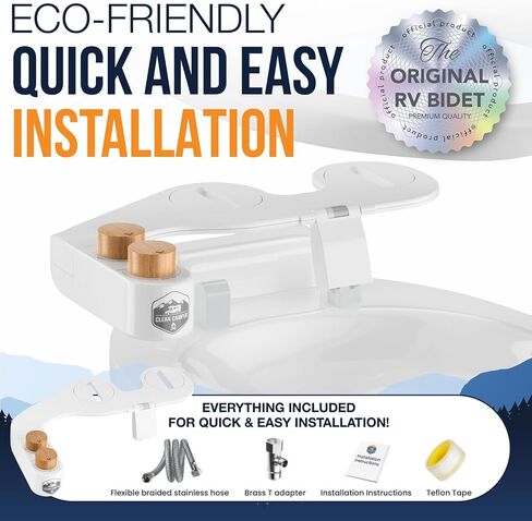 الأصلي RV Bidet التنظيف الذاتي الفوهات المزدوجة | تصميم غير كهربائي ، عكسه | تسهيل التثبيت ، RV Waterline متوافق | ضغط الماء اللطيف القابل للتعديل | صديقة للبيئة in Saudi Arabia
