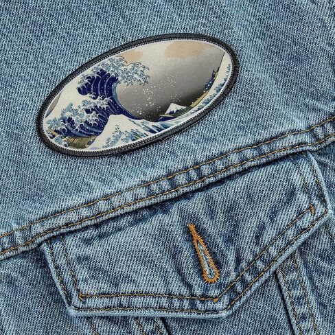 Cafepress the Wave by Hokusai Patches Patch ، 4x2in patch novelty patch patch in Saudi Arabia