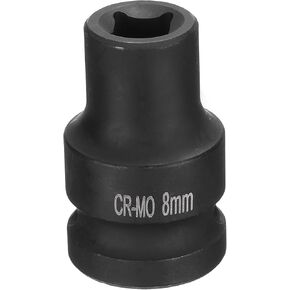 HARFINGTON 4 Point Square Socket 1/2" Drive 12mm Metric Square Impact Socket CR-MO Blackening Standard Wheel Sockets Pneumatic Socket Tool for Auto Repair Mechanical Maintenance Home Use in Saudi Arabia