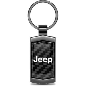 for Jeep Real 3K Carbon Fiber Metal Case Key Chain in Saudi Arabia