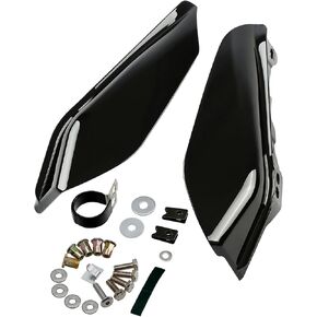 XFMT Black Mid-Frame Air Deflectors for Harley Touring Road Road King Street Glide Glide Electra Glide Trike 2009-Later in Kuwait
