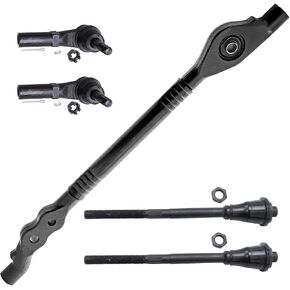 Detroit Axle - 5pc Front Suspension Kit for Chevy GMC 2011-2019 Silverado Sierra 2500 HD, 2011-2018 Silverado Sierra 3500 HD, 1 Center Link 4 Inner and Outer Tie Rod Ends Replacement in Saudi Arabia