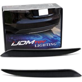 iJDMTOY Dark Smoked Rear Bumper Reflector Lenses, Compatible with 2012-up Tesla Model S, Replace OEM Red Reflexs in Kuwait