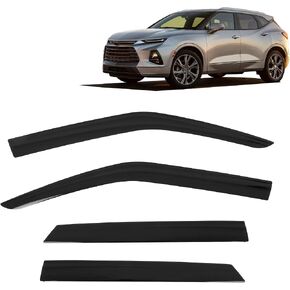 FREEMOTOR802 Low-Profile Window Deflectors Fits 2019-2025 Chevrolet Blazer | Tape-on Mount Rain Guards Side Window Visors Wind Deflectors Dark Tinted Acrylic 4-Piece in Saudi Arabia