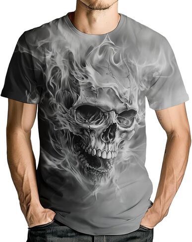 Men's Goth Skull Short Sleeve T-Shirt in Saudi Arabia