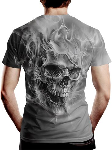 Men's Goth Skull Short Sleeve T-Shirt in Saudi Arabia