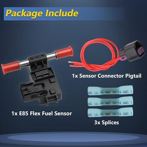 FUSCH E85 Flex Fuel Sensor with Connector Pigtail Compatible with GM Series Replace# 13507128 in Saudi Arabia