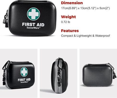 150 Pieces Mini First Aid Kit - Small Medical Kit with Hard Shell - Emergency First Aid Kit for Car, Travel, Home, Outdoor, Office, Camping, Hiking (Red) in Saudi Arabia