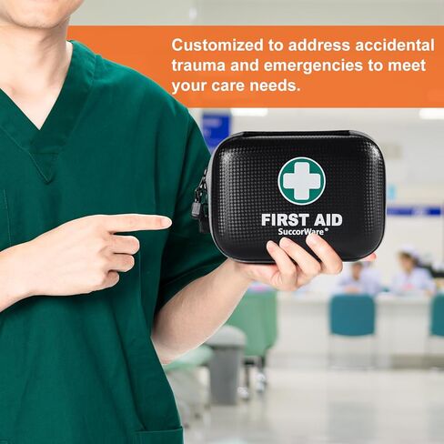 150 Pieces Mini First Aid Kit - Small Medical Kit with Hard Shell - Emergency First Aid Kit for Car, Travel, Home, Outdoor, Office, Camping, Hiking (Red) in Saudi Arabia